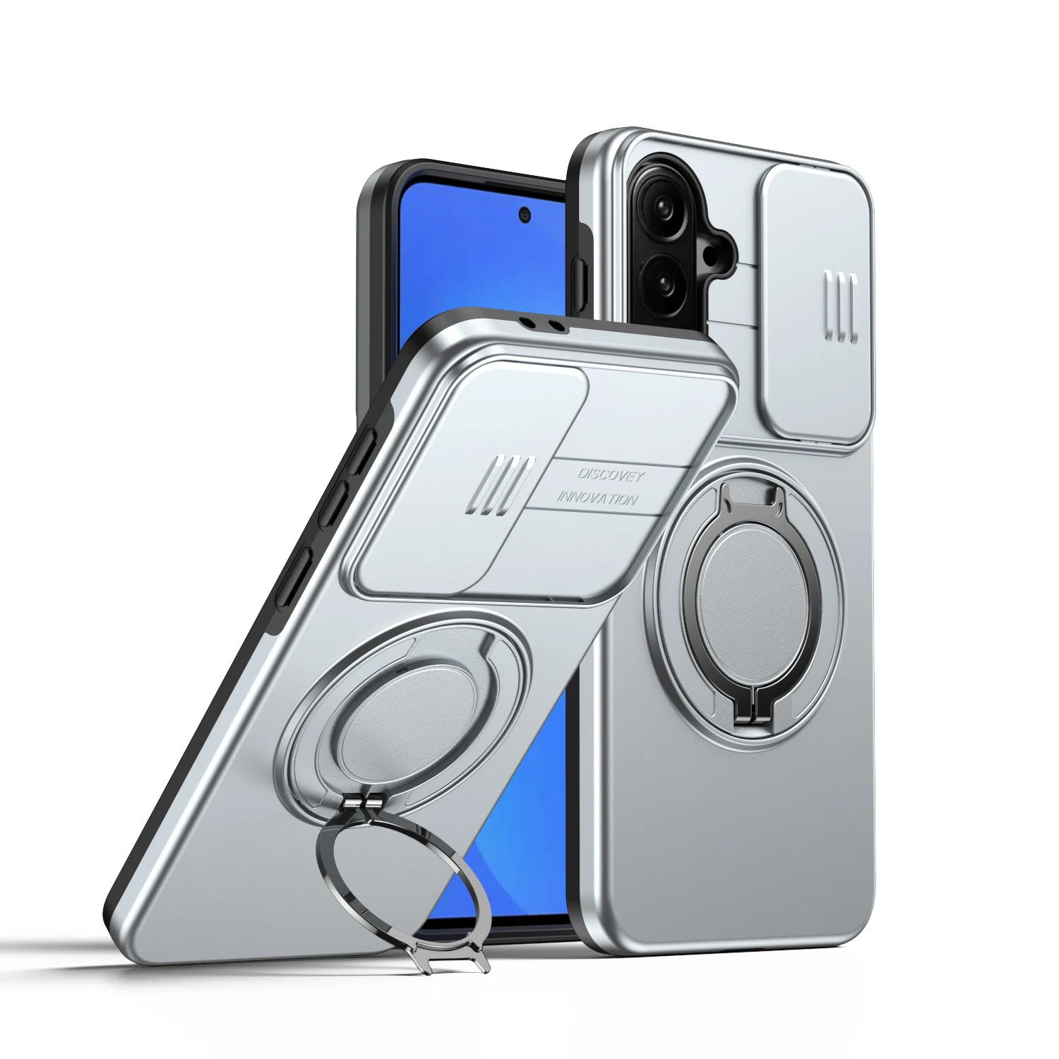 Armor Magnetic Ring Stand Holder Phone Case For Samsung A 57/37/27/17/07/56/36/26/16/06/55/35 4G 5G Camera Flip Protection Cover