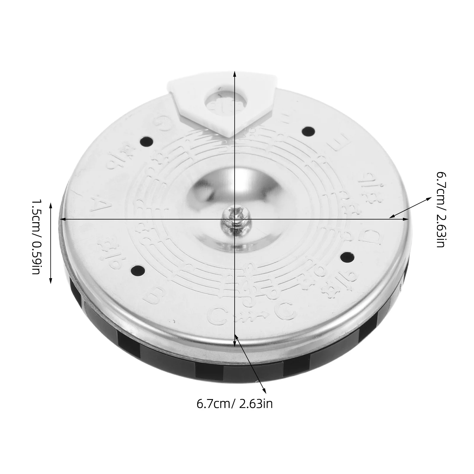 Pitch Pipe 13-Ton-Pitch-Tuner, empfindliches, kompaktes, tragbares Musikinstrument-Tuning-Werkzeug für Gitarre, Bass, Violine, Ukulele