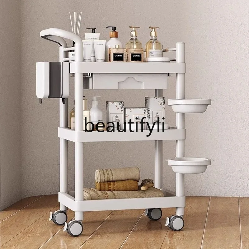 

Beauty salon special tool cart Beauty small bubble instrument Treatment trolley Shelf storage