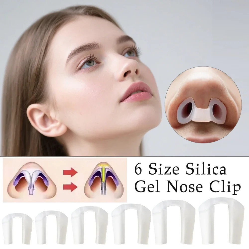 Postoperative Rhinoplasty Nostril Support Silicone Shaping Corrector Nose Fixator Silica Gel Nose Clip for Snoring Prevention