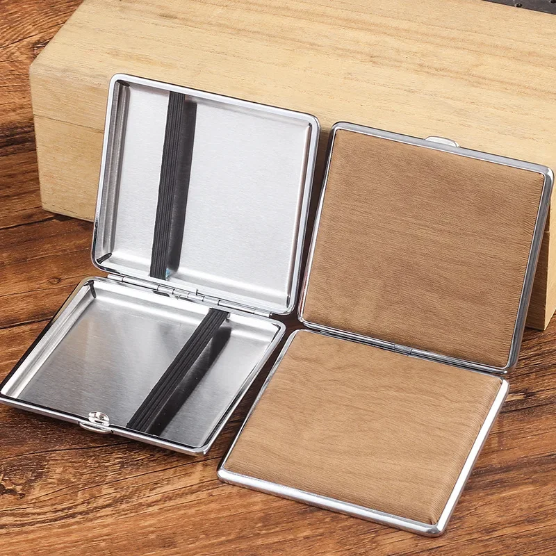 20pcs Leather Cigarette Case Ultra-thin Moisture-proof and Pressure-proof Portable Men's Cigarette Case