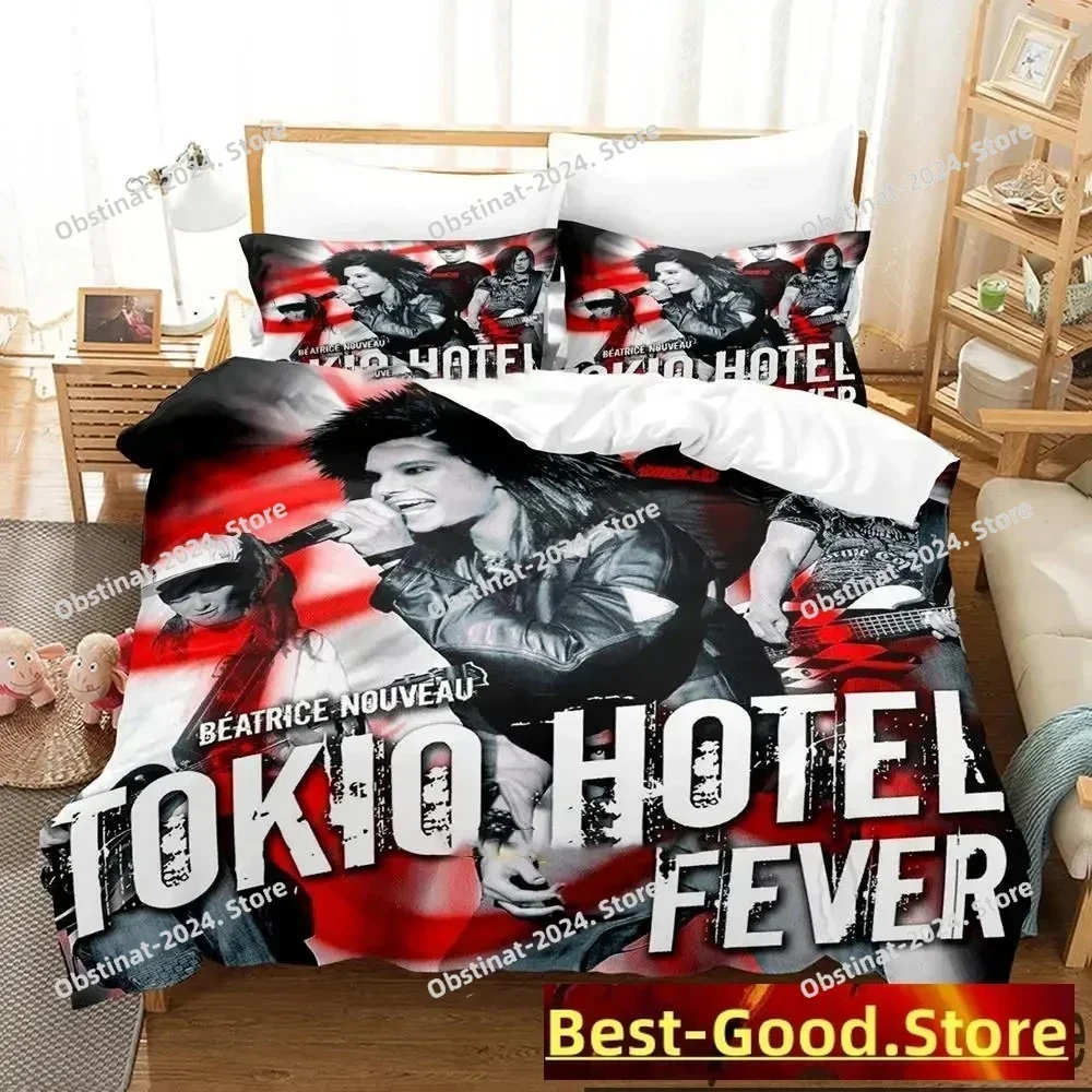 3D Tokio Hotel Kaulitz Band Bedding Set Printed Comforter Quilt Bed Cover Duvet Cover Pillow Case 3 Pieces Sets Kids Adult Size