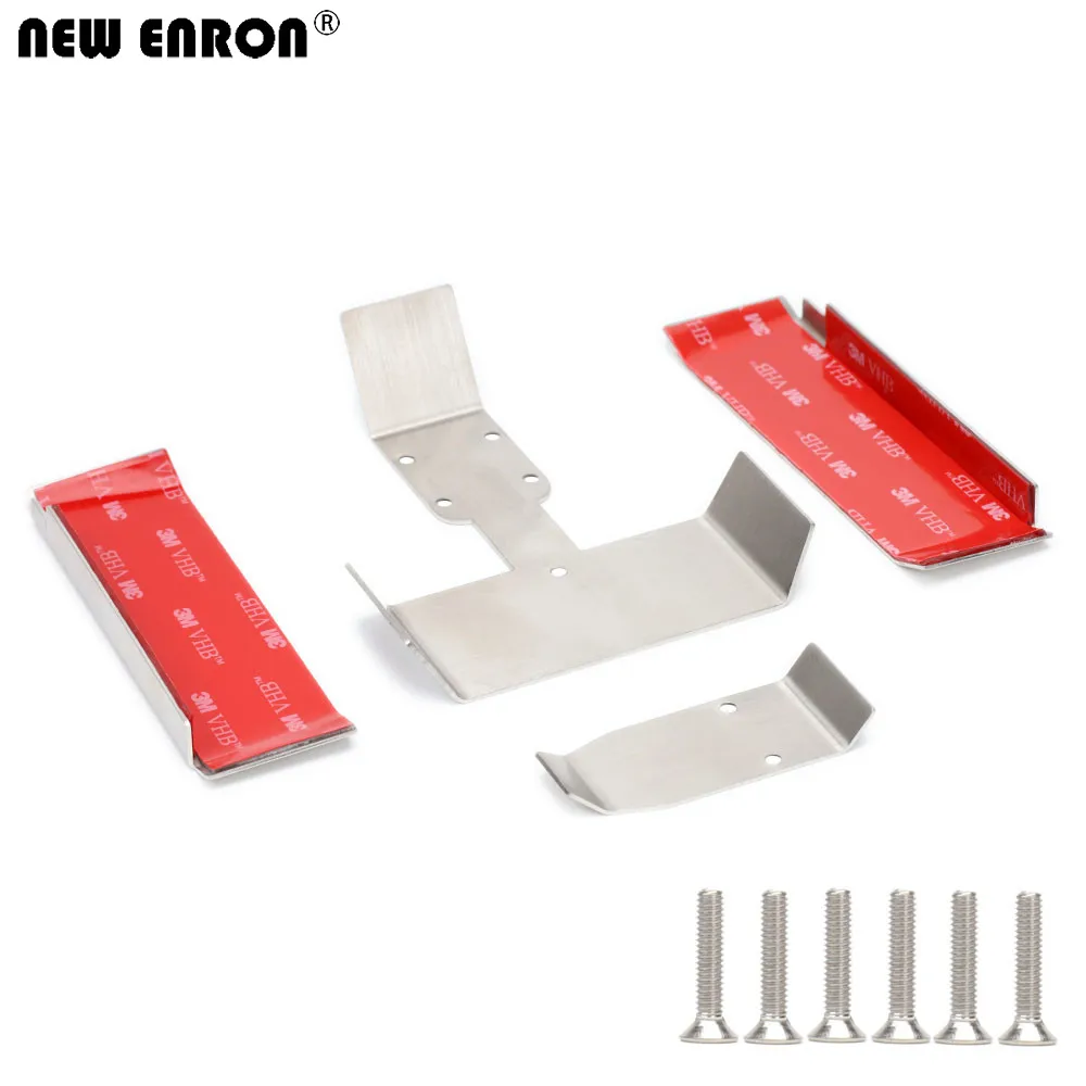 NEW ENRON 4pcs Stainless Steel Skid Plate Protector for RC Car TRAXXAS 1/16 Mini E Revo 71054 VXL 71076 SUMMIT SLASH 4WD 70054