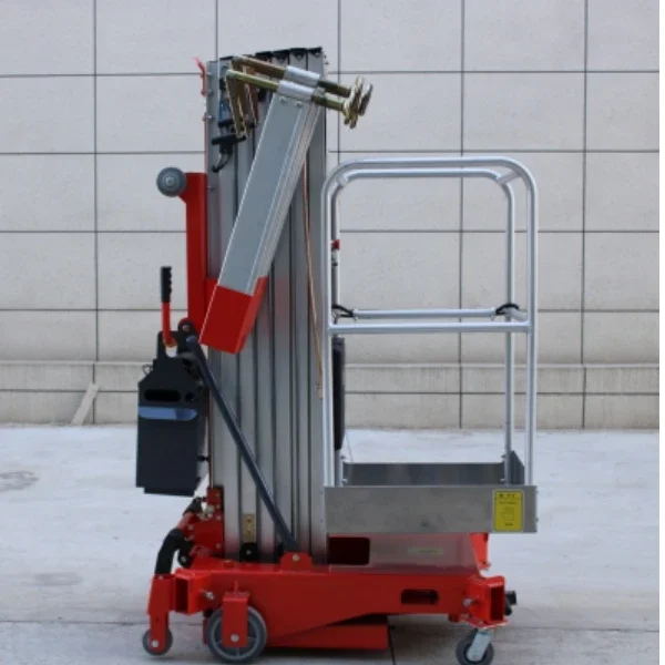 4-14 متر سلم كهربائي عمودي الصاري رفع المحمولة سلم هيدروليكي سبائك الألومنيوم رجل رافع منصة