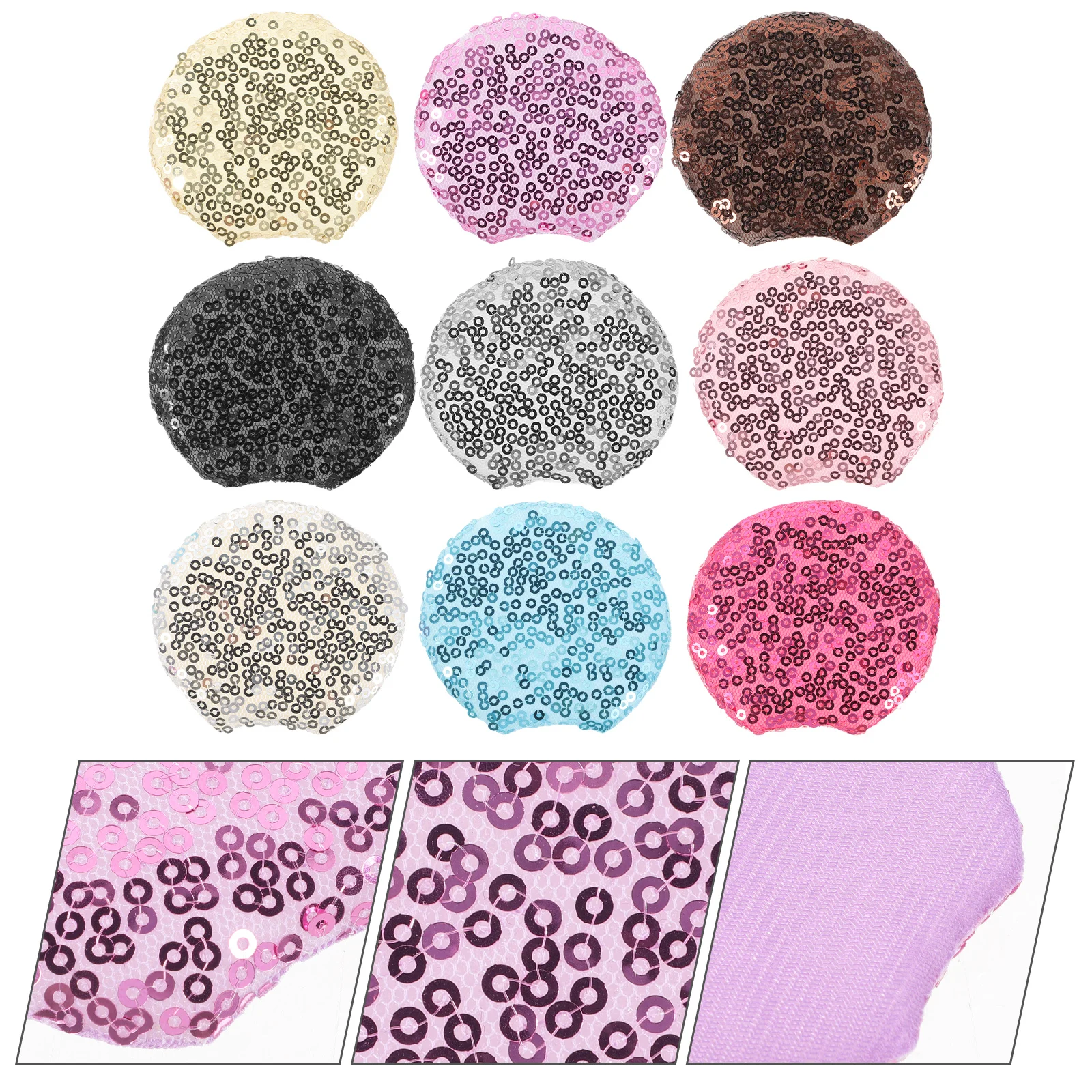 18 قطعة آذان الماوس الترتر لتقوم بها بنفسك عدة الحرفية لمشبك الشعر عقال صنع لوازم بريق الفئران آذان مشبك شعر صنع الملحقات #5