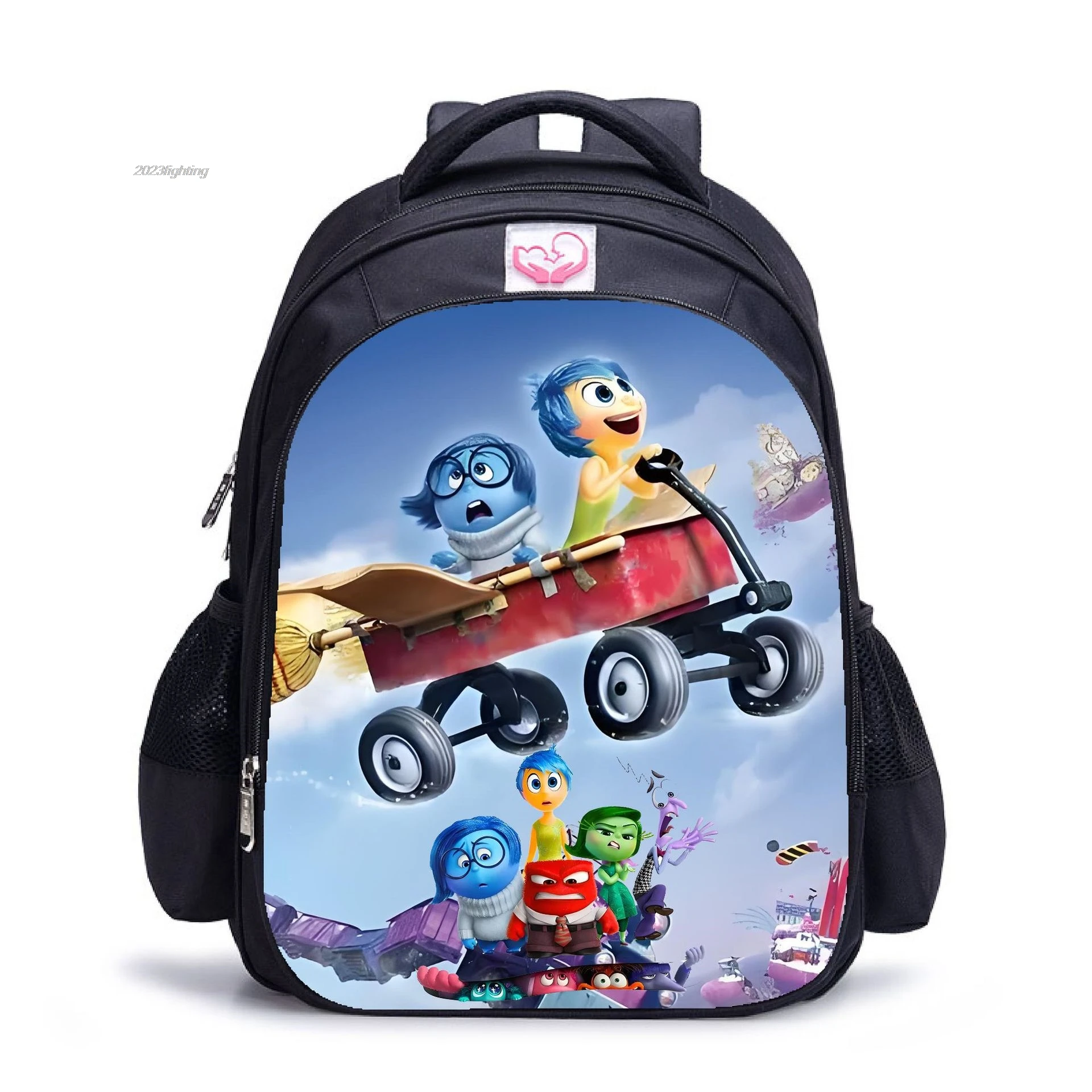 Neu von innen nach außen 2 Rucksäcke Cartoon Freude Trauer Wut Rucksack Schüler Schult asche 16 Zoll primäre Kinder geschenke Cartoon Mochila