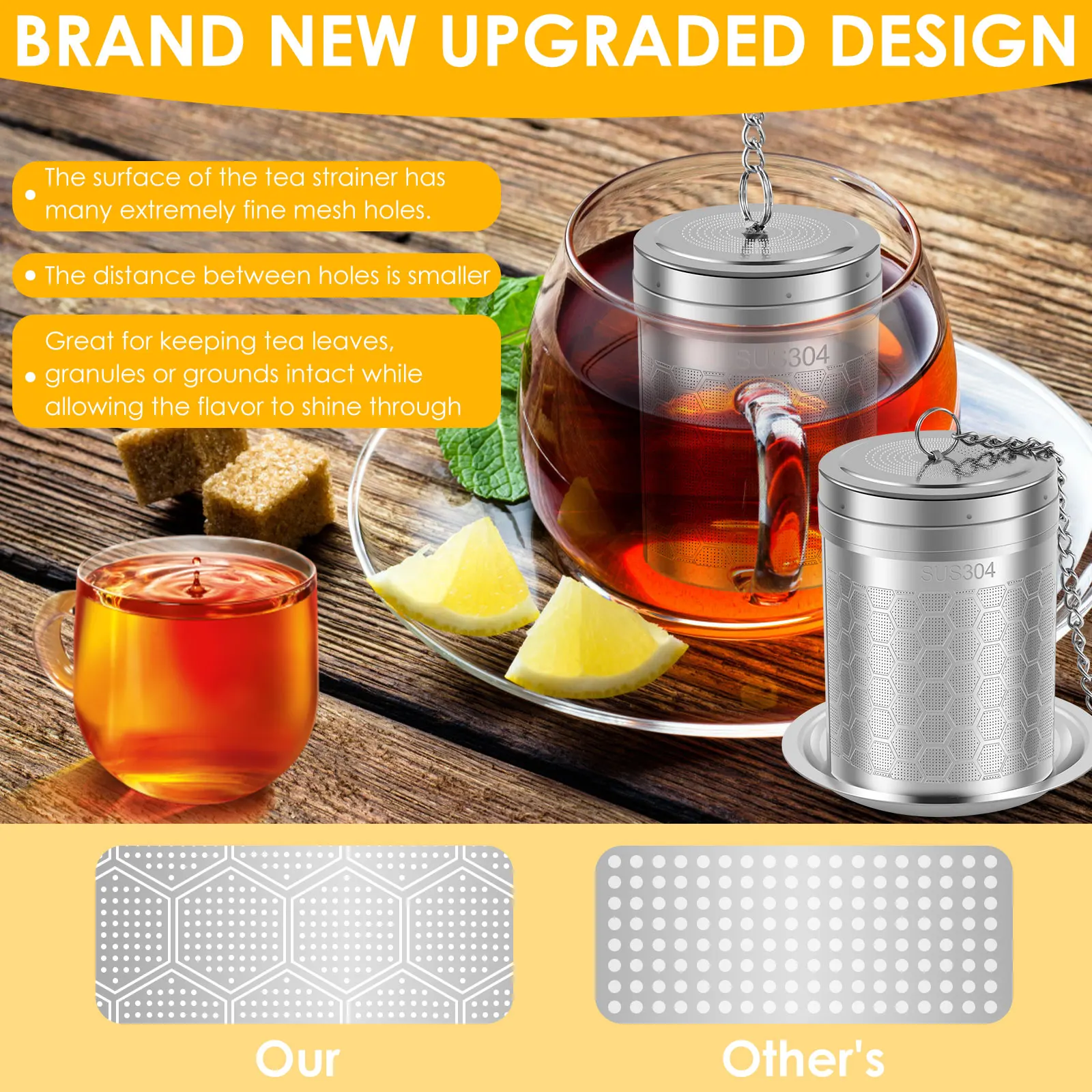 2Pcs Tea Strainers Fine Mesh Tea Infuser Loose Leaf Tea Steeper Strainer Tea Infuser Steeper for Loose Tea Spices Seasoning