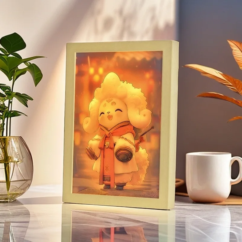 SheepLED Beautiful city Night View Light Painting,HD Picture Narrow BezelUsb Plug Dimming Romantic Home Decorations Night Lam