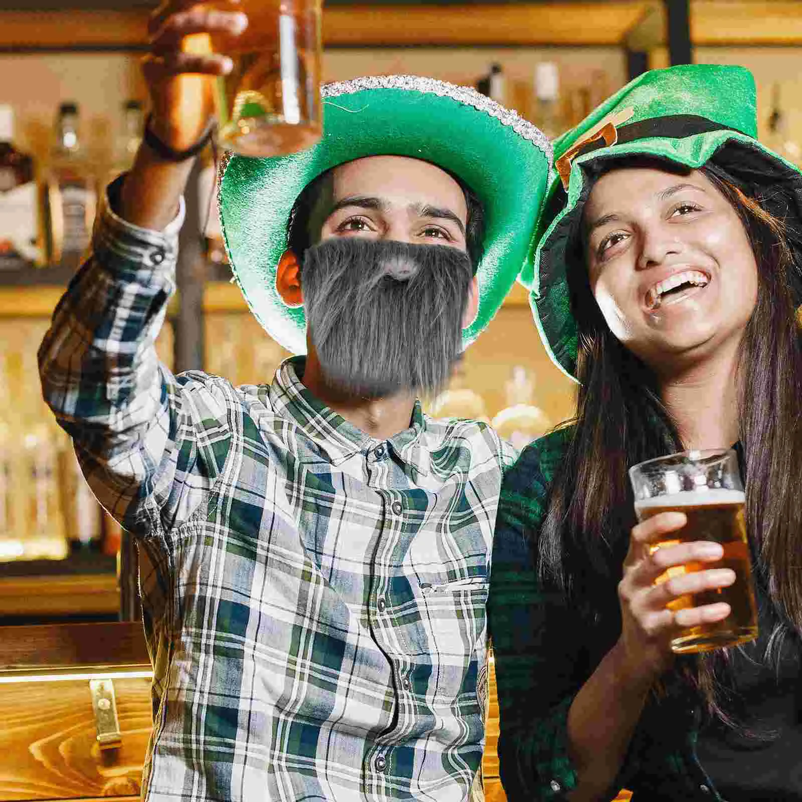 4pcs Cosplay Beards Performance Fake Beard Cosplay Prop Party Costume Accessories