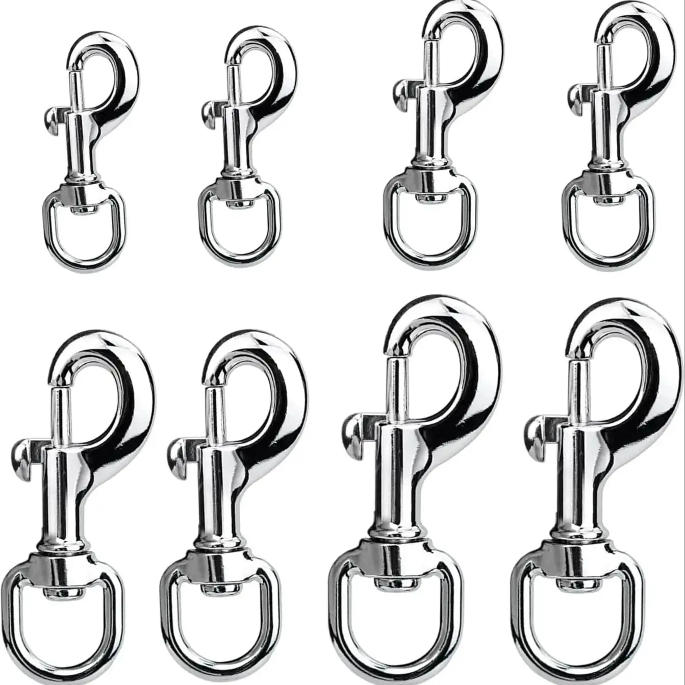 Mousqueton à boulon à œil pivotant, support en acier inoxydable 316, adapté au mât de drapeau, laisse pour animaux de compagnie, porte-clés, couvercle de bâche, crochets pour habillets