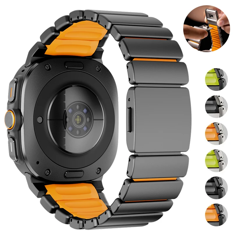 

Роскошный титановый ремешок для Samsung Watch Ultra 2025 2024, ширина 47 мм, металлический браслет для Galaxy Watch 8 40 44 мм, классический ремешок для часов 46 мм