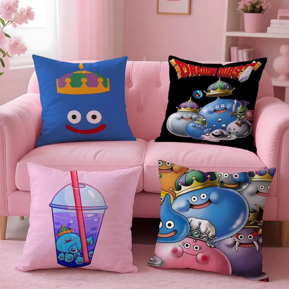 Game Dragon Quest: Rocket Slime Cushion Cover Breathable Linen Pillowcase Summer Odorless Eco-Friendly Invisible Zipper Washable