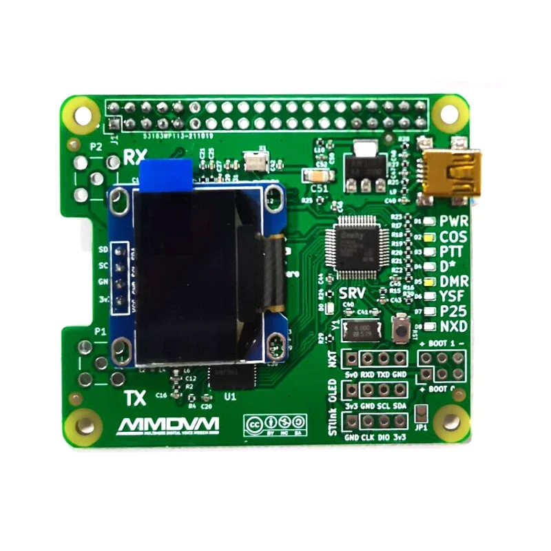 Jumbospot V1.3 MMDVM_HS_Dual_Hat MMDVM Duplex RX TX UHF VHF Hotspot Kit scheda OLED P25 DMR YSF Raspberry pi
