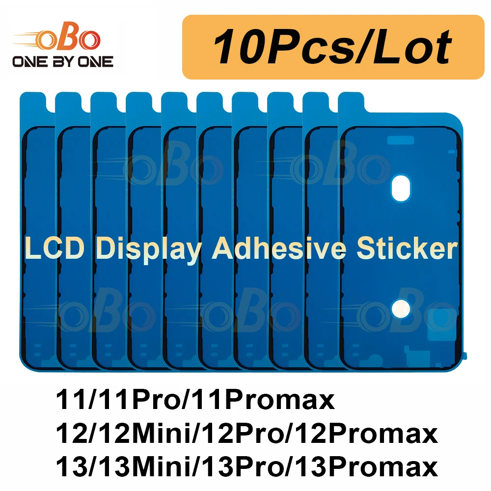 10 pçs display lcd adesivo à prova dwaterproof água selo adesivo para iphone 11 12 13 pro max mini fita de vedação lateral frontal cola reparação adesivo