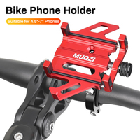 Mountain Bicycle Phone Mount Holder 360 Degree Rotation Aluminum Alloy MTB Road Bike Mobile Phone Stand Rack for 4.5\