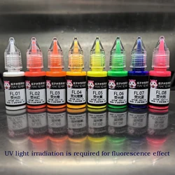Model Painting 10ml Water-Based Fluorescent Ink Panel Liner Model Figures Coloring Tools For Model Hobby DIY