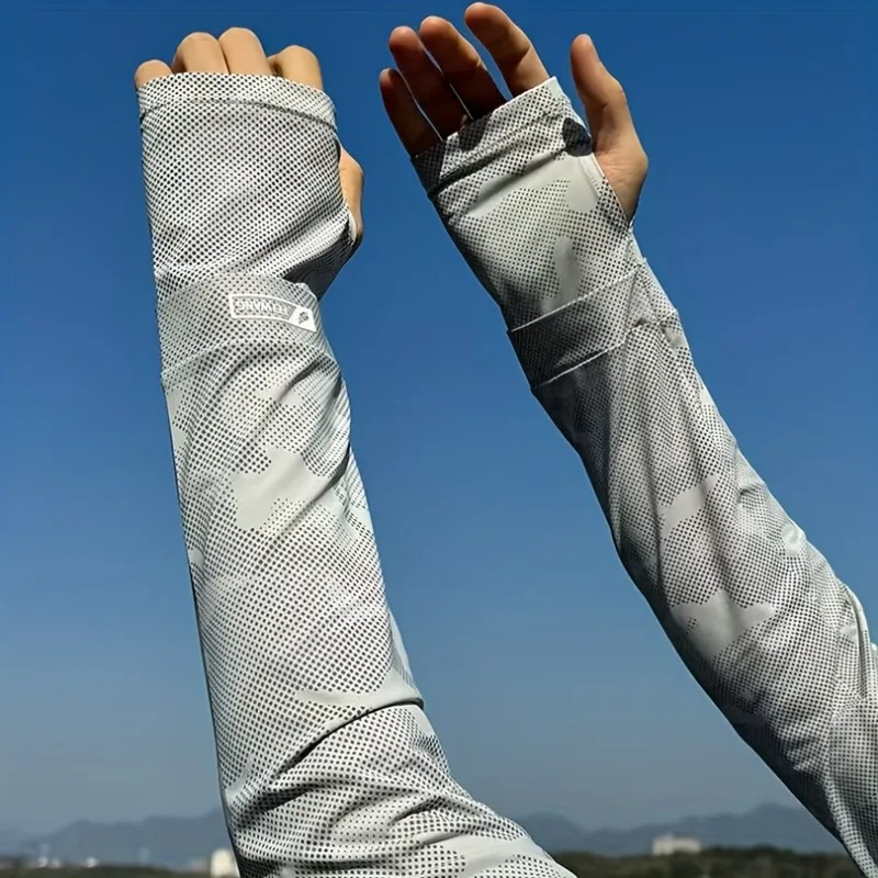 UPF50+ Cooling Arm Sleeves Loose Fit Sun Protection UV Cover for Men Women Driving Cycling Sports Accessories Cycling Uv Sleeve