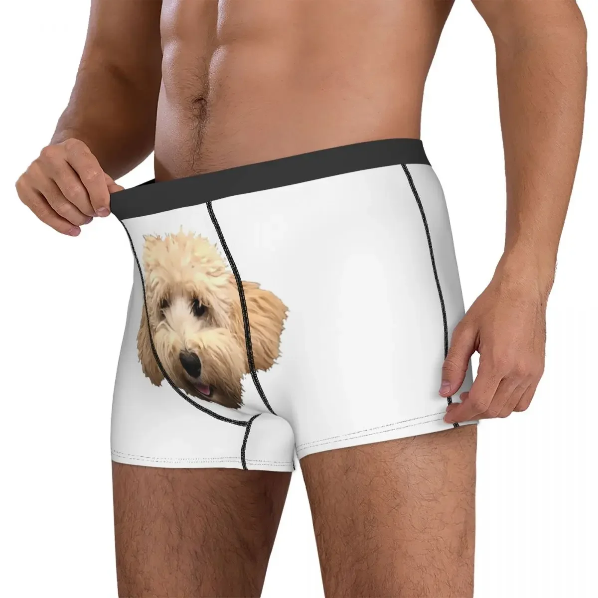 Boxer Underpants Shorts Rosie The Goldendoodle Grey Panties Men's Soft Underwear for Homme Man Boyfriend Gifts