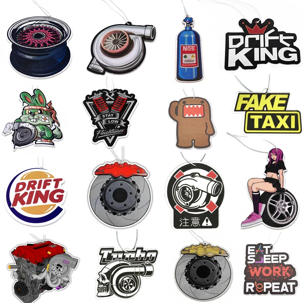 JDM ثقافة سيارة معطّر الهواء معلقة الرؤية الخلفية الصلبة ورقة الناشر الملحقات الداخلية السيارات مرآة الرؤية الخلفية قلادة العطر #2