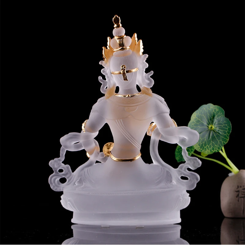 Imagem -03 - Vidro Transparente Vajra Buda Estátua Enshrine Estátua Decoração Casa Altura 12cm 22cm Decoração Templo Boa Sorte Feng Shui