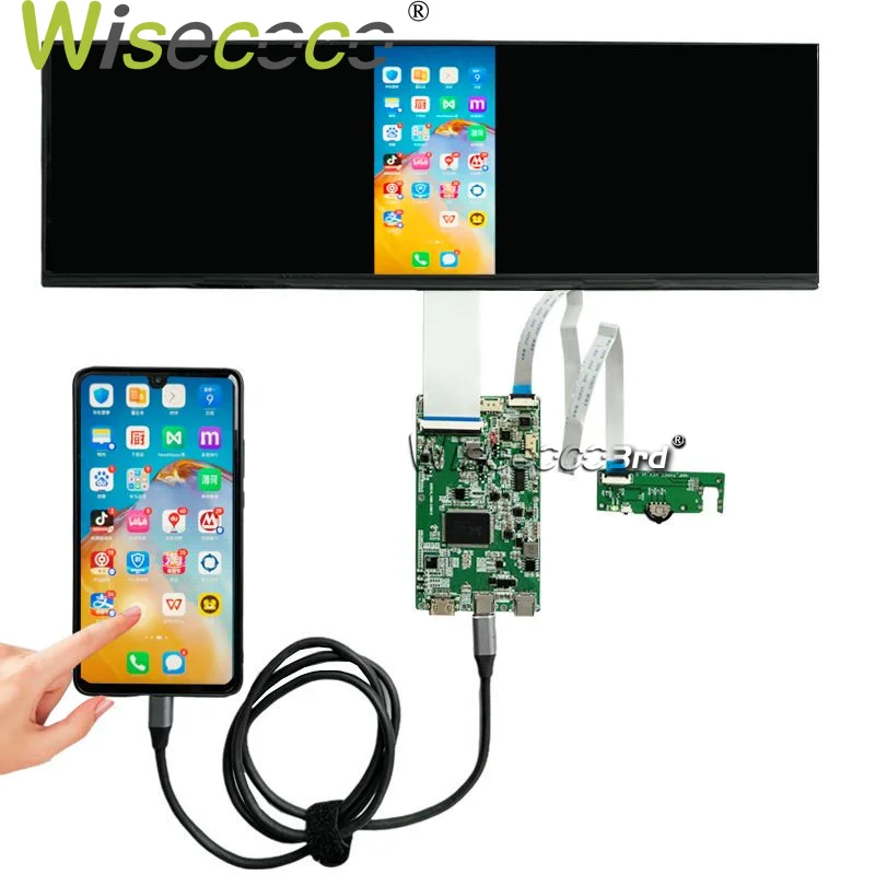 Imagem -06 - Esticado Bar Display para Laptops Windows Painel Secundário Digital Signage 2k Ips Touchscreen 3:1 Aida 64 145 em