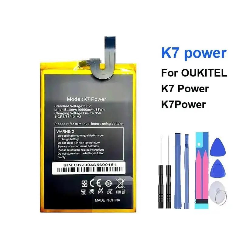 Mobile Phone Battery For Oukitel K7 Power 10000Mah High Performance High-Performance
