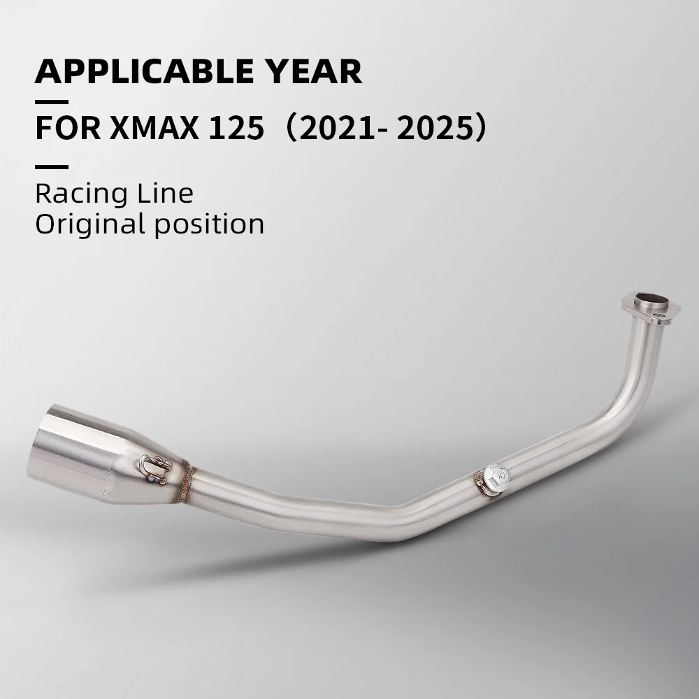 

Выхлопная труба мотоцикла для Xmax 125 XMAX125 2021-2024, передняя звено из нержавеющей стали, 51 мм, Escape