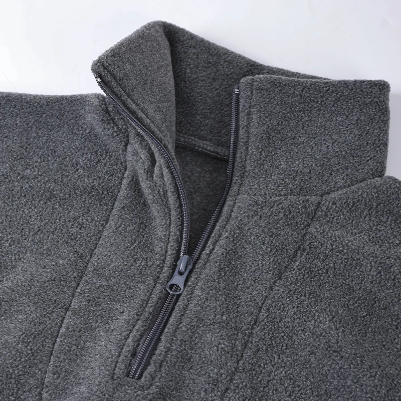 Rosa Winter-Lammfell-Hoodie für Damen mit Reißverschluss und Kragen, Fleece-Pullover für Frauen – Detail 26