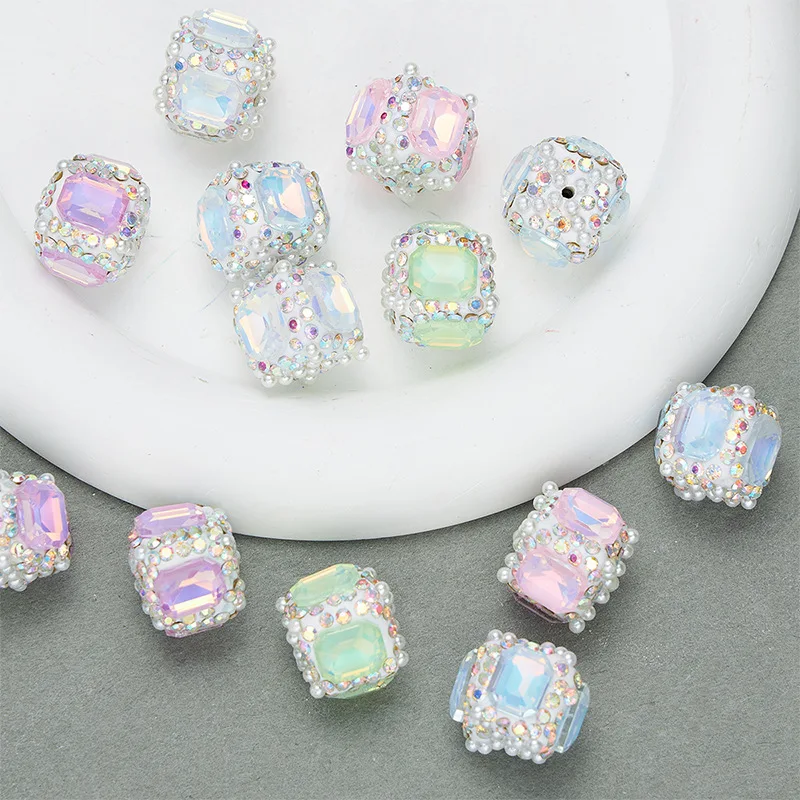 

Diamond zircon square diamond loose beads beading material colorful gemstone diy jewelry shoe bag jewelry
