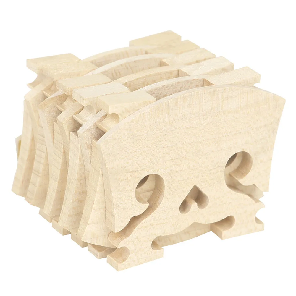 10PCS Violin Bridge Kit Regular Wood Color Fittings For 4 4 Violin Maple Parts Perfect Sound 6*5*2cm Accessories