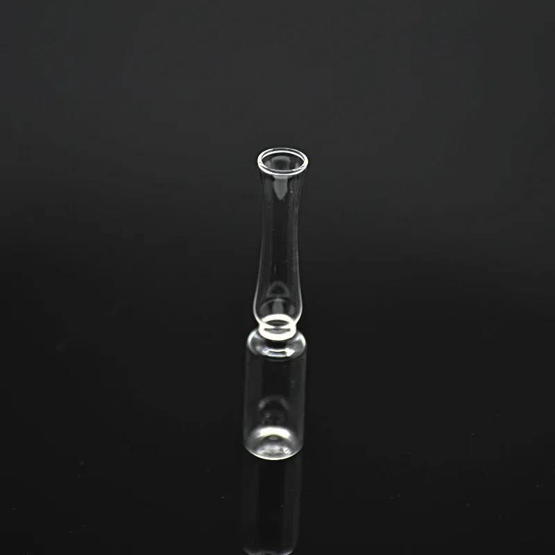 Ampoule Bottle 1 ml Transparent Glass Easy-breaking Deposited Microorganism Strains Medicine Filling Bottle White Ring 100 / PK