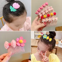 Hair Combs Headdress for Children Girls Bangs Comb Hair Clips Pin Cute Cartoon Strawberry Hairpin Baby New Hair Accessories