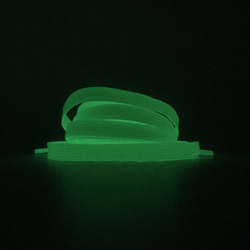 

2 Pieces Glow in Dark Shoelaces Fluorescent Laces Sports Sneakers Plastic Tip Easy Insert Ideal Replacement Accessories
