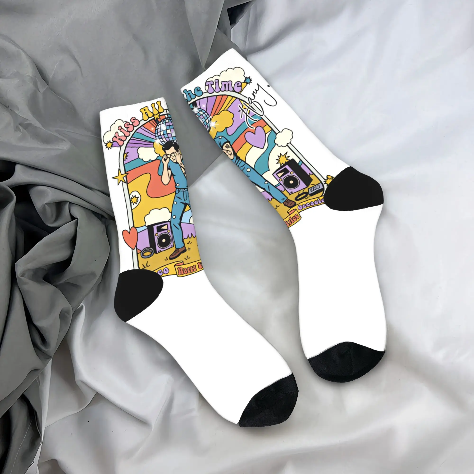 

Kiss All the Time Stockings Harrys Styles 2026 Gothic Socks Men's Comfortable Socks Winter Running Design Anti Skid Socks Gift
