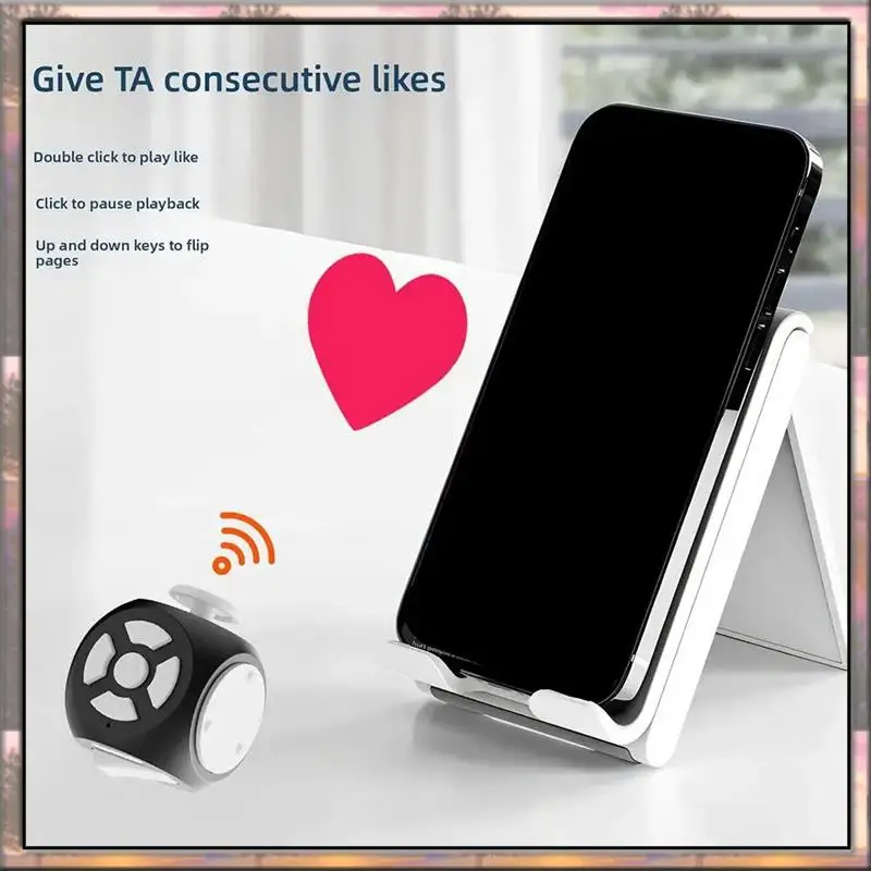BAAZ HOT New Decompression Dice Remote Control Video Software Page Turning Bluetooth Mini Wireless Remote Photography Dedicated