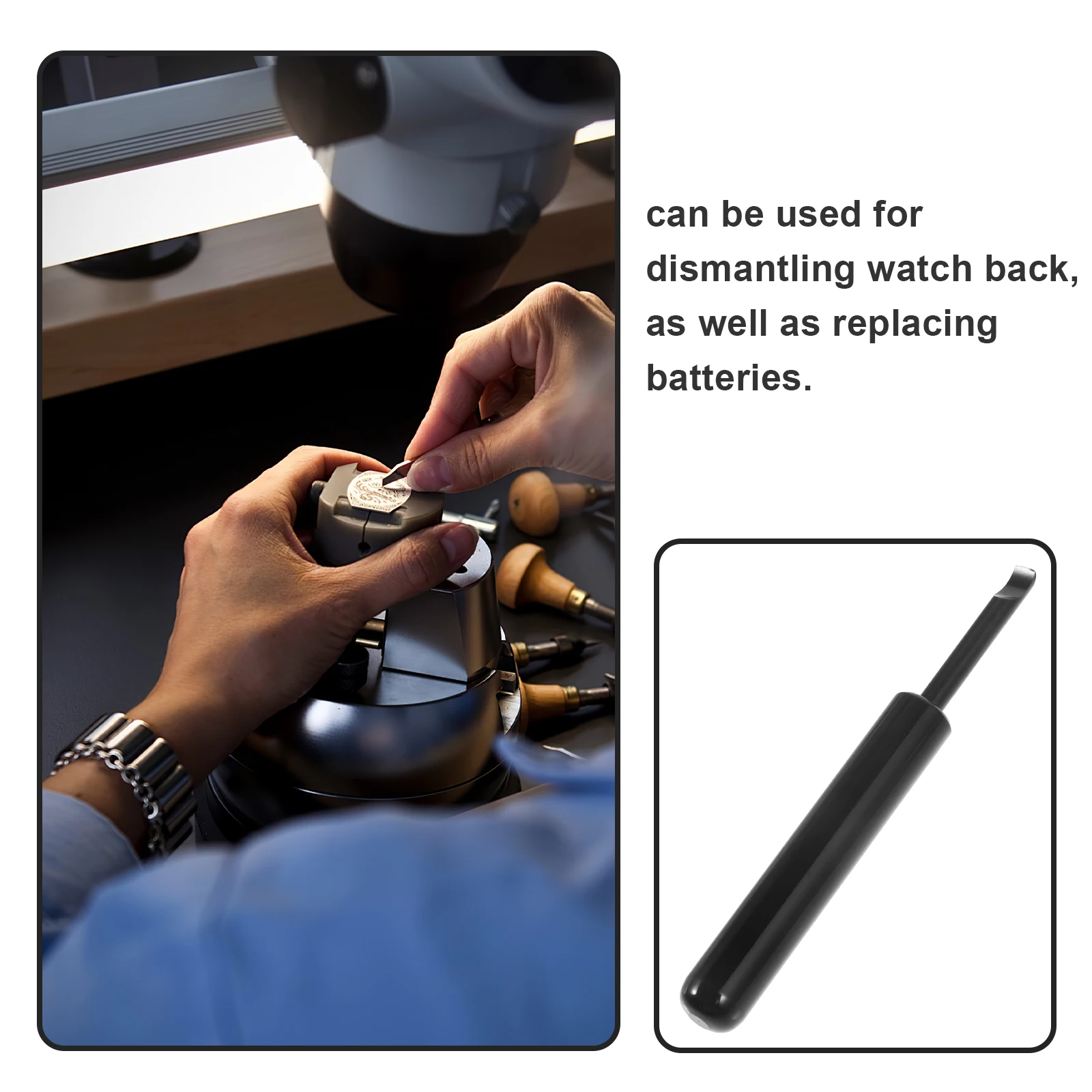 

Aluminum H Watch Back Remover Tool Replacement Lightweight Design Multi functional Repair Kit Opener Strong for Most