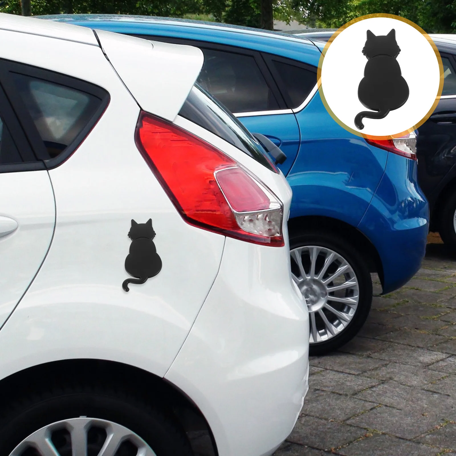 

Metal Cat Car Sticker Waterproof Scratch Resistant Badge Decal for Motorcycle Electric Vehicle Car Side Decoration Cute