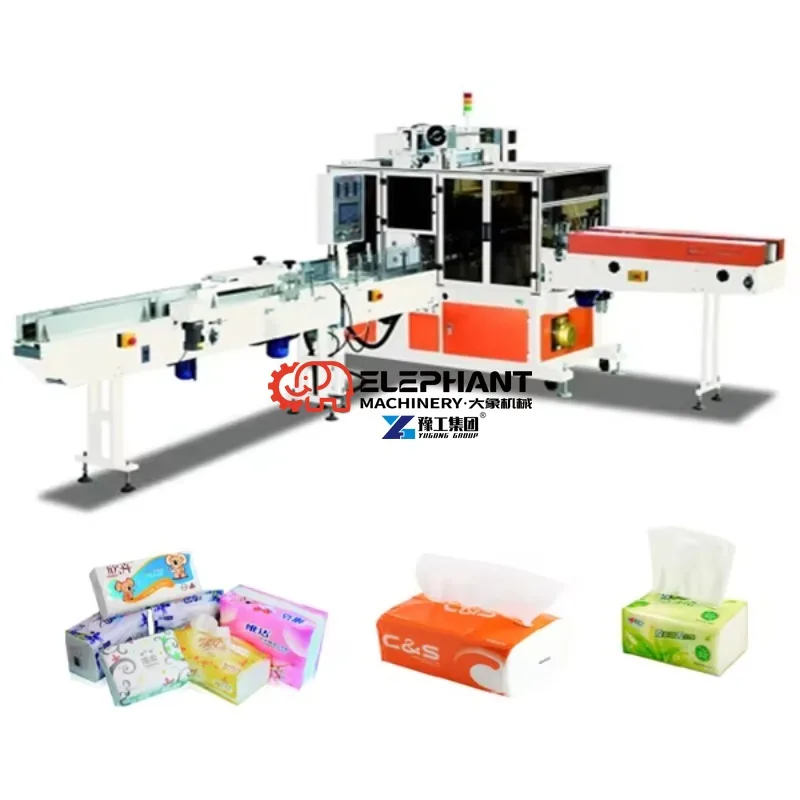 Automatic Soft Facial Tissue Paper Wrapping Machine Disposable Tissue Packaging Production Processing Equipment