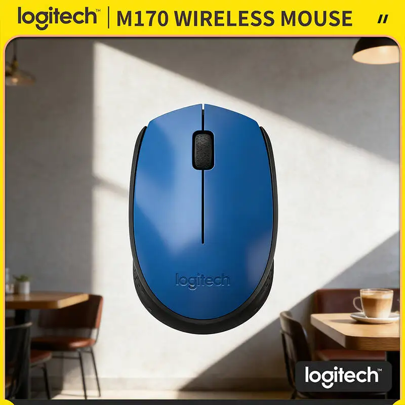 

Logitech M170 Wireless Mouse Compact Portable 2.4GHz USB Receiver 10m Range 12-Month Battery Office Use M170