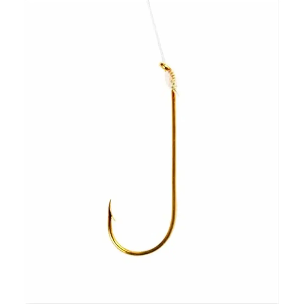 121W-6 Anzuelo de pesca Aberdeen Light Wire Snell, 6 piezas (oro)