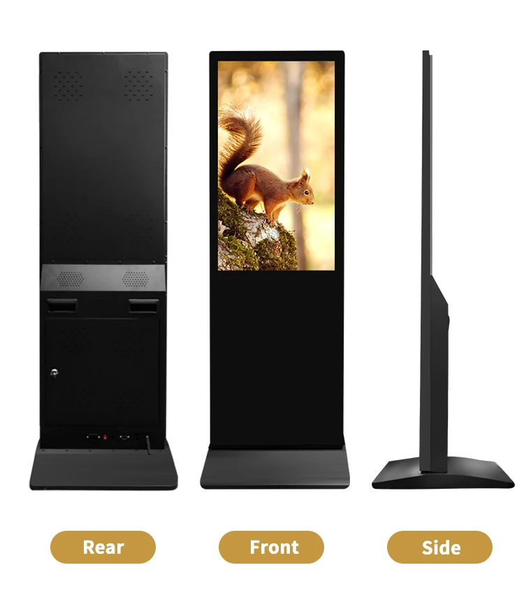 

Большой 55-дюймовый рекламный IPS-дисплей с металлическим корпусом, без сенсорного управления, на Android 11, для использования в помещениях отелей