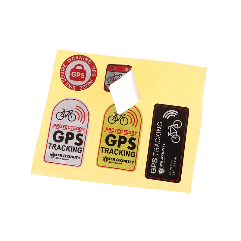 Y 1Set Bicycle GPS Sticker Scooter Motorcycle Anti-Theft Warning Sticker Tracking Reflective Waterproof Paster Bike Accessories