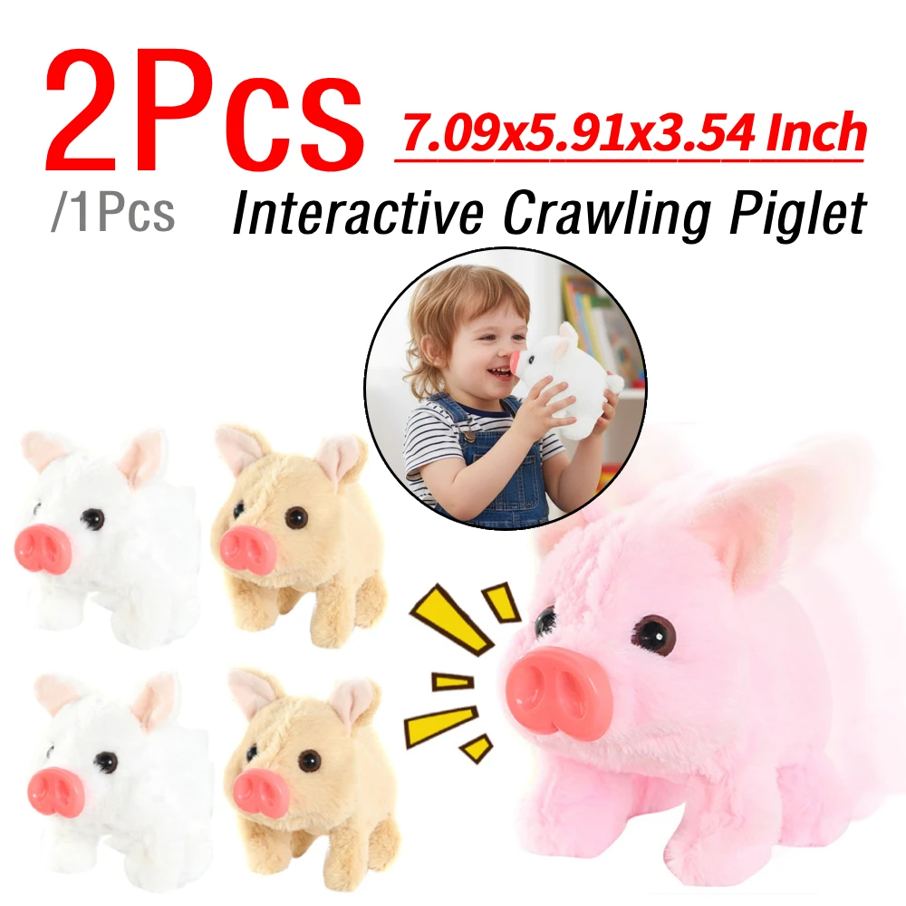 Elektrisch varken pluche realistisch speelgoed met kwispelende staart draaiende neus Oink geluiden elektronisch pluche varkentje speelgoed voor jongens meisjes geschenken