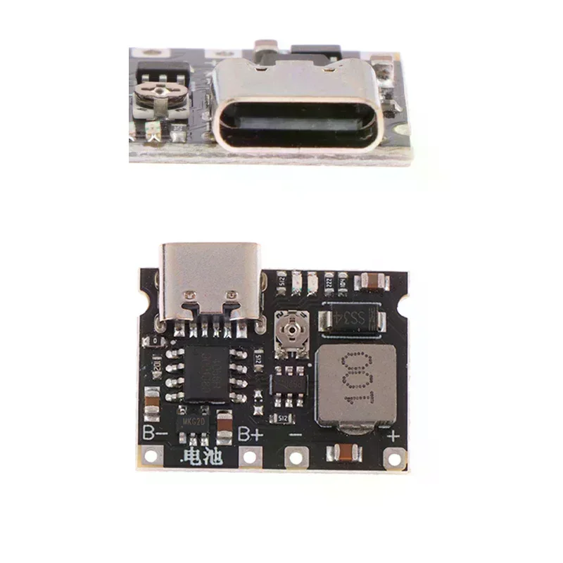 USB Type-C 2A Lithium Battery Fast Charge Module Lithium Li-ion 18650 3.7V 4.2V Battery Charger Board DC-DC Step Up Boost Module