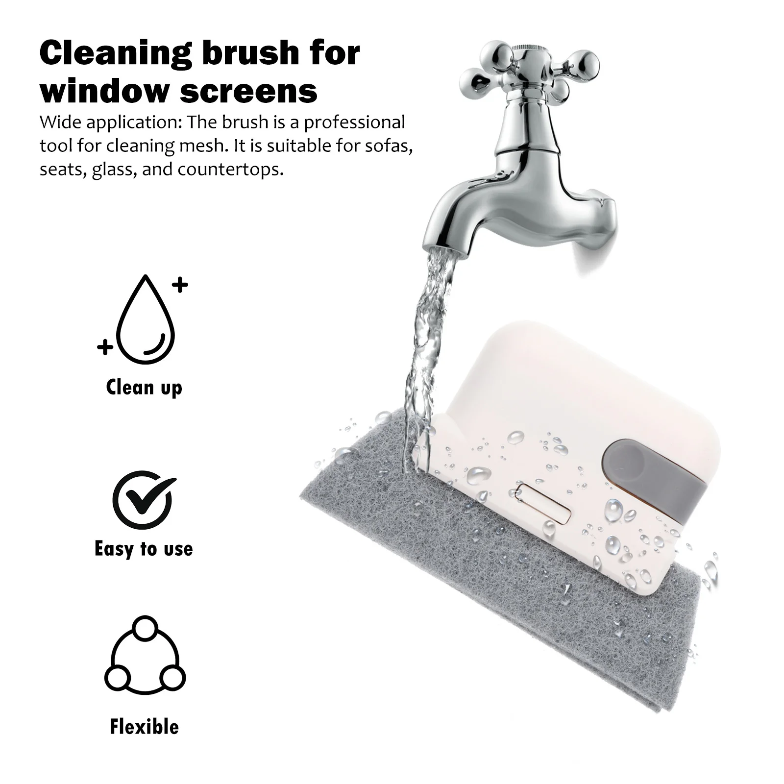 

1Pcs Window Groove Cleaning Brush Small Easy Hold Corner Slot Cleaner for Window Track Dust Crevice Cleaning Gap Brush