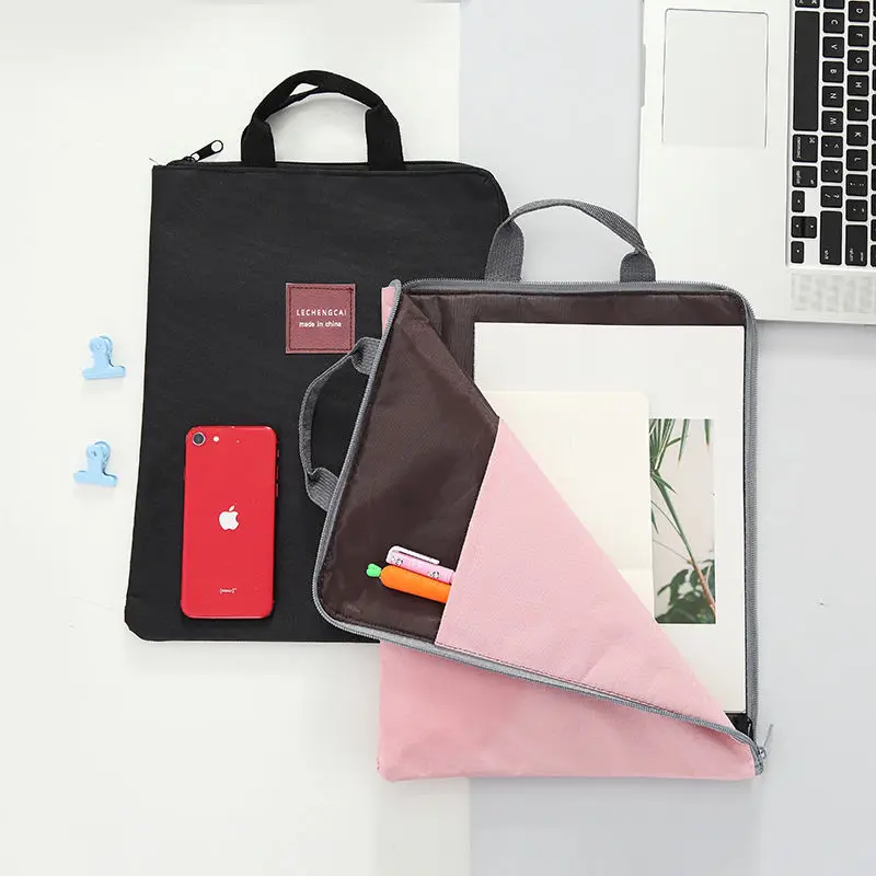 1pc große Leinwand a4 Datei Ordner Dokumenten tasche Business Aktentasche Papier Aufbewahrung organisator Tasche Briefpapier Schule