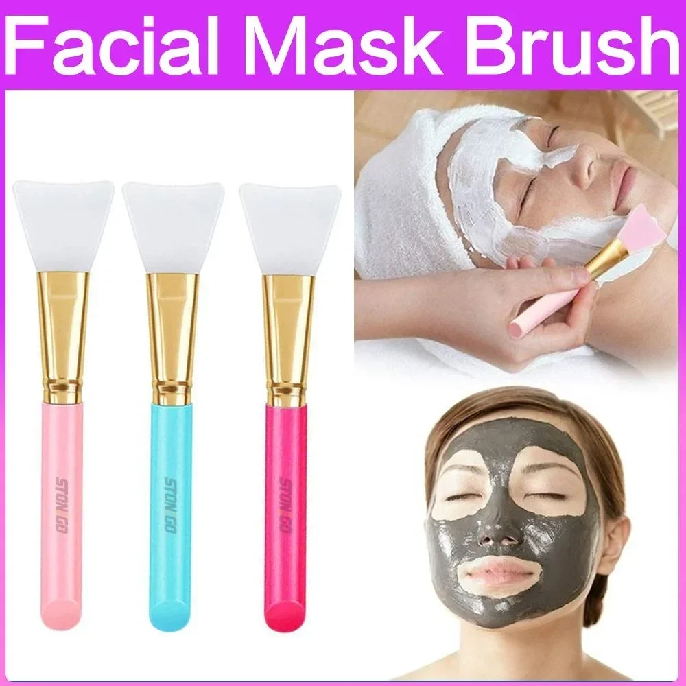 Facial Mask Stirring Brush Soft Silicone Cosmetic Brush for DIY Mask Mud