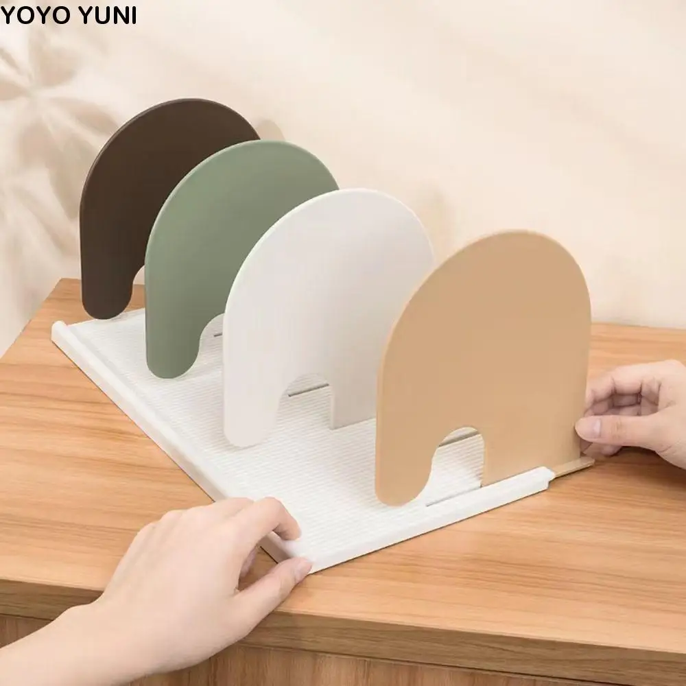 

Non-Skid Adjustable Bookends Detachable Smooth Edge Plastic Desktop Bookshelf Stable Base Sturdy Documents Stand School