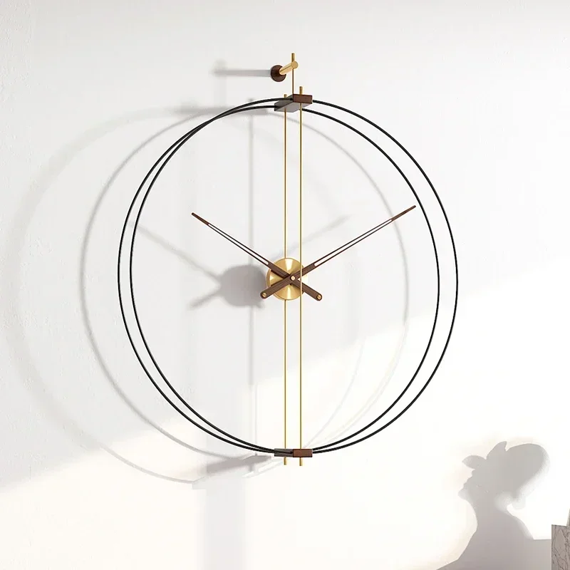 Luxury Large Size Wall Clock Living Room Luxury Silent Modern Living Room Design Kitchen Reloj De Pared Metal Wall Decor