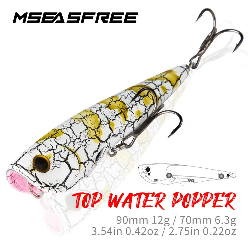 mseas popper isca 90 mm 12g70 mm 63g topwater walker superficie dura artificial rattle iscas de pesca para bass pike fishing 01